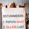 Ostunimekiri riidest poekotil // Isadepäeva kingitus 0049