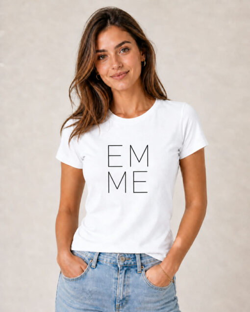 Efektne T-särk EMMELE // valge 003
